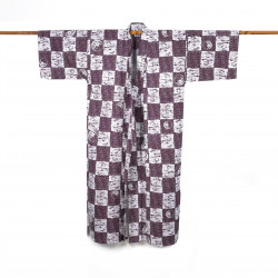 Japanese cotton prestige yukata for men NEMAKI purple