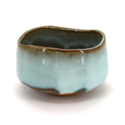 Japanese tea bowl for ceremony - chawan, MASHIKO, blue sky