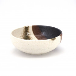ciotola di zuppa giapponese in ceramica Ø17x6,2cm, SAIUN, beige marrone e nero