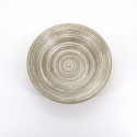 japanese noodle ramen bowl in ceramic Ø23,2cm UZUMAKI, beige swirl