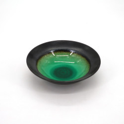 small japanese rice bowl in ceramic, LAGOON green