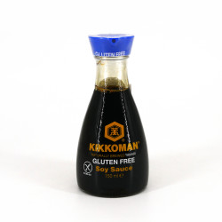 Gluten-free soy sauce in anti-drip jug, KIKKOMAN DISPENSER
