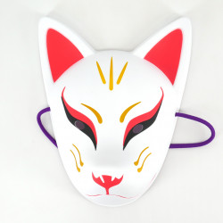 Máscara de zorro japonesa tradicional, KITSUNE