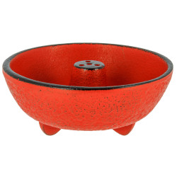 Red cast iron incense burner, IWACHU, fountain