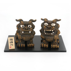 2 guardiani giapponesi Lions of ornament, KOMAINU, decorazione,