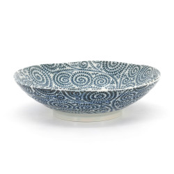 ciotola di zuppa giapponese in ceramica Ø16.8x4,5cm TAKOKARAKUSA, motivi blu