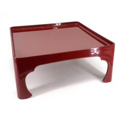 Japanese square meal tray, red, SOWAZEN AKA
