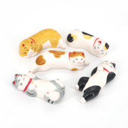 Set mit 5 japanischen Essstäbchenhaltern, NEKO, Katzen