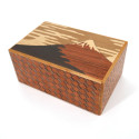 Hakone Yosegi Traditional Marquetry Secret Box, 21 steps FUJI TSUBAKI