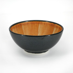 Japanische Suribachi Keramikschale, schwarz, KURO MAT
