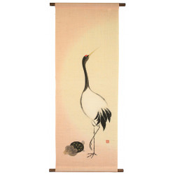 Arazzo di canapa, dipinto a mano, TSURU TO KAME, Made in Japan