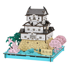 Mini-Kartonmodell, TAKAMATSU-JO, Takamatsu Castle, hergestellt in Japan