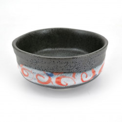 Japanese red tea bowl for ceremony, KARAKUSA