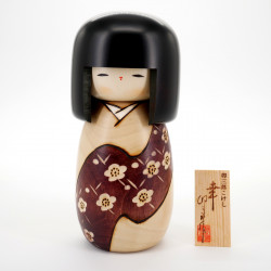 bambola di legno giapponese - kokeshi, SACHI, nero