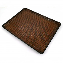 Japanese non-slip tray, brown - HENSO