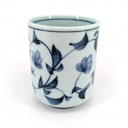 Tazza da tè in ceramica giapponese, motivi bianchi blu, FURORAKU
