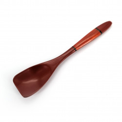 Small spoon with flat end in red cedar wood, NURIWAKE