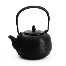 Black enameled Japanese cast iron teapot, ROJI ITOME, 1,7 lt