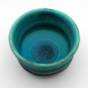 Japanese bowl for ceramic tea ceremony, GURE TAKOIZU, turquoise and gray