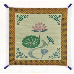 Japanese straw cushion zabuton for zazen meditation HASUNOHANA 70x70cm
