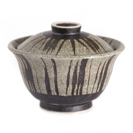 Japanese ceramic bowl with lid SUICHOKU-SEN