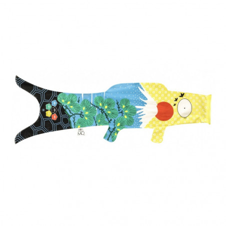 Manica a vento a forma di carpa koi con i colori della bandiera olimpica, KOINOBORI JO