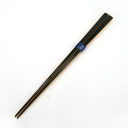 Pair of natural Japanese bamboo black face chopsticks, AONURI, 23 cm