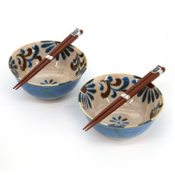 Set of 2 Japanese ceramic bowls - BEJUDROPPU