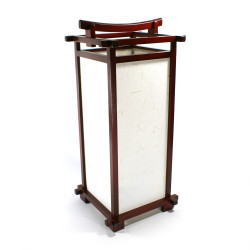 japanese lamp red wood and paper L216C