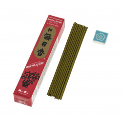 Box of 50 Japanese incense sticks, MORNING STAR SANDALWOOD, sandalwood scent