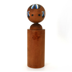 Grande bambola giapponese in legno, KOKESHI VINTAGE, 34cm
