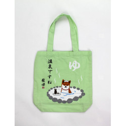 Japanese white cotton A4 size bag, HIKOKI FUJI, Shiba