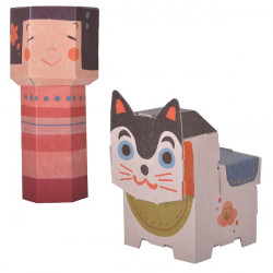 Cardboard cat and deer model, NEKO, DANSEI DAKE NO