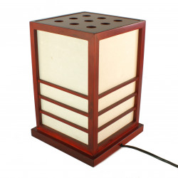 Lampe de table japonaise NIKKO rouge