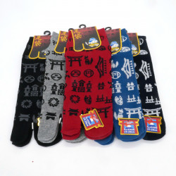 Calcetines japoneses de algodón tabi Patrón japonés, SHINBORU, color a elegir, 25 - 28cm