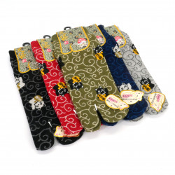 Calcetines tabi japoneses en algodón estampado gato negro, KURO NEKO, color a elegir, 22-25cm