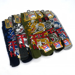Calcetines tabi japoneses de algodón con estampado de dragón japonés, DORAGON, color a elegir, 25 - 28cm