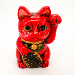 Giant lucky red cat manekineko Japanese piggy bank, NEKO AKA