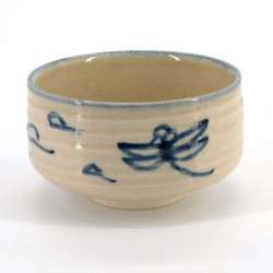 Cuenco japonés para la ceremonia del té de cerámica, Libélula, TOMBO