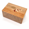 Secret box in traditional Hakone Yosegi marquetry, 10 levels MAIKO