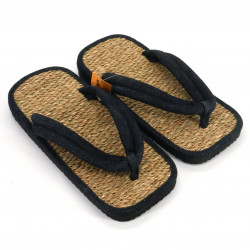 paio di sandali giapponesi zori di erba marina, DENIM