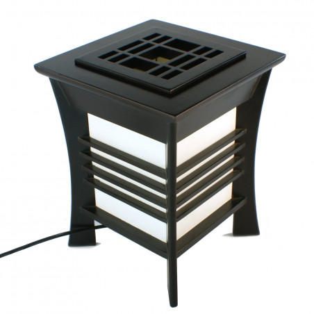 Lampada da tavolo giapponese nera, AKIDA, 22 x 28,5 cm