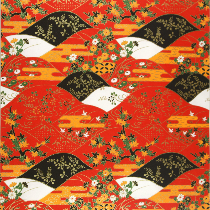 Japanese Washi paper Yuzen designed By Taniguchi Kyoto Japan 8003