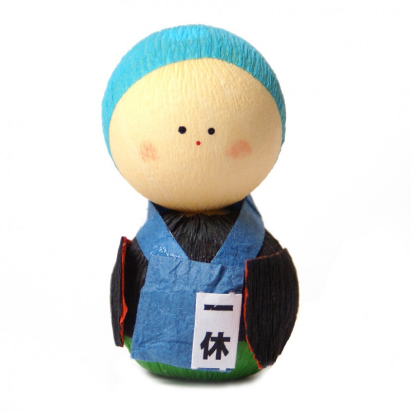 bambola giapponese, fatta di carta - okiagari, OBAASAN, operaio