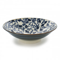 Japanese blue flower bowl