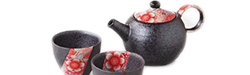 Té japonés y teteras de cerámica